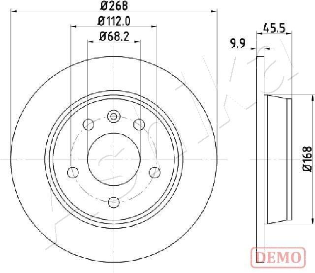 Ashika 61-00-0306C - Bremžu diski www.autospares.lv