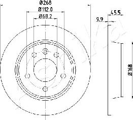 Ashika 61-00-0306 - Bremžu diski www.autospares.lv