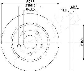 Ashika 61-00-0300 - Bremžu diski autospares.lv