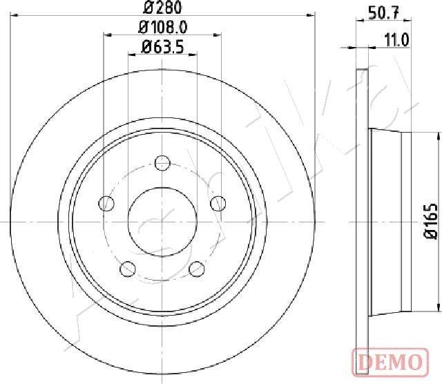 Ashika 61-00-0302C - Bremžu diski autospares.lv