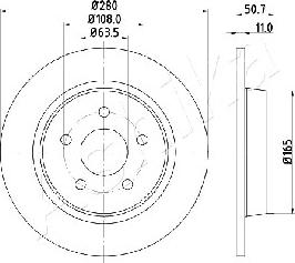 Ashika 61-00-0302 - Bremžu diski autospares.lv