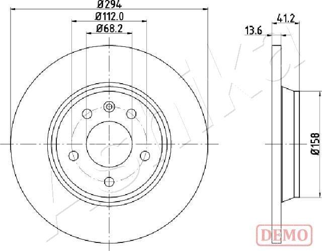 Ashika 61-00-0307C - Bremžu diski www.autospares.lv