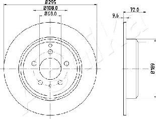 Ashika 61-00-0319 - Bremžu diski www.autospares.lv