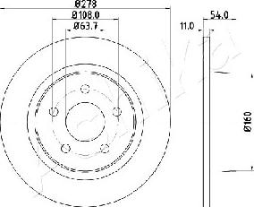 Ashika 61-00-0311 - Bremžu diski autospares.lv