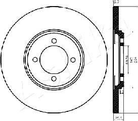 Ashika 61-00-0318 - Bremžu diski www.autospares.lv