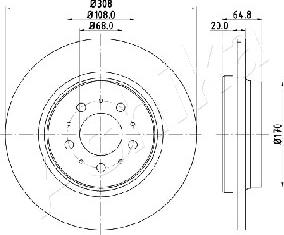 Ashika 61-00-0326 - Bremžu diski www.autospares.lv