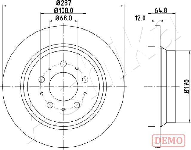 Ashika 61-00-0321C - Bremžu diski www.autospares.lv