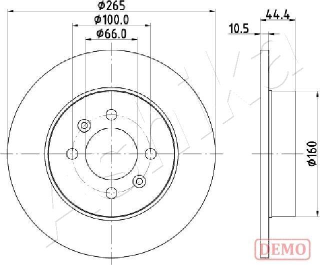 Ashika 61-00-0708C - Bremžu diski www.autospares.lv