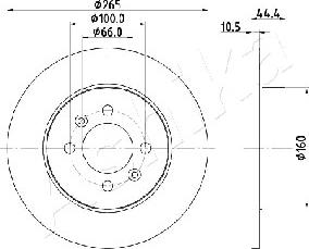 Ashika 61-00-0708 - Bremžu diski www.autospares.lv