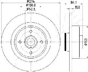 Ashika 61-00-0703 - Bremžu diski www.autospares.lv