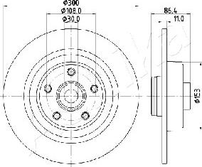 Ashika 61-00-0702 - Bremžu diski www.autospares.lv