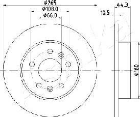 Ashika 61-00-0707 - Bremžu diski autospares.lv