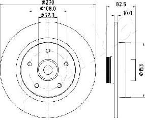 Ashika 61-00-0710 - Bremžu diski www.autospares.lv