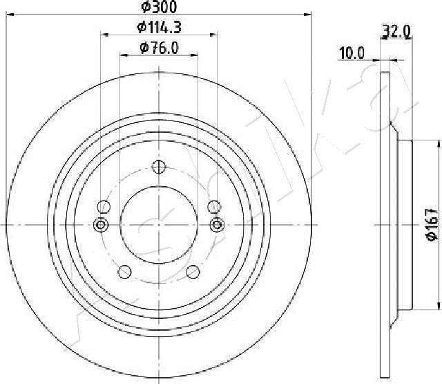 Ashika 61-0H-H26C - Bremžu diski www.autospares.lv