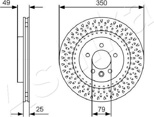 Ashika 61-0L-L13C - Bremžu diski www.autospares.lv