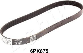 Ashika 112-6PK0875 - V-Ribbed Belt www.autospares.lv