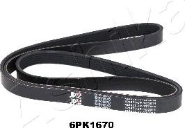 Ashika 112-6PK1670 - Ķīļrievu siksna autospares.lv