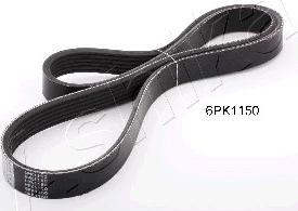 Ashika 112-6PK1150 - V-Ribbed Belt www.autospares.lv