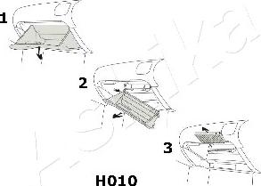 Ashika 21-H0-H010 - Filtrs, Salona telpas gaiss autospares.lv