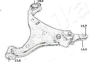 Ashika 72-0K-K03R - Neatkarīgās balstiekārtas svira, Riteņa piekare www.autospares.lv