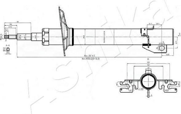 Ashika MA-00552 - Shock Absorber www.autospares.lv