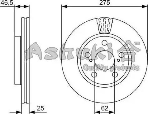 Ashuki 0990-4612 - Bremžu diski autospares.lv