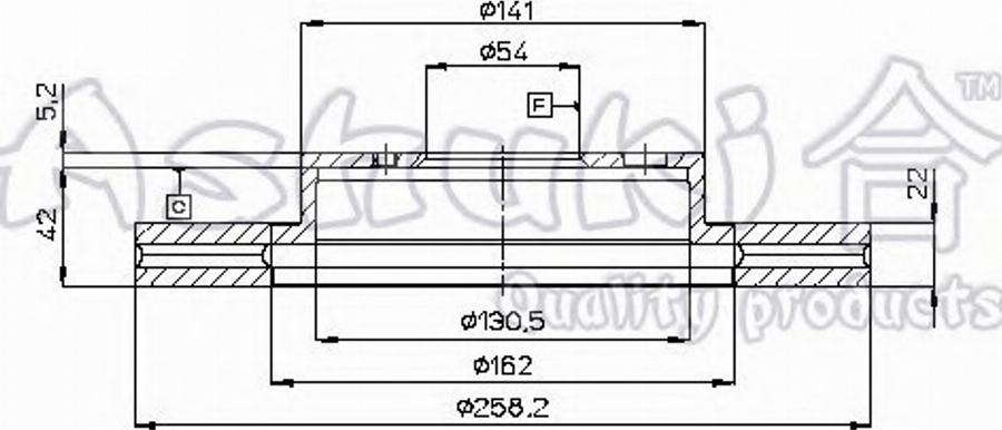 Ashuki 0990-0502 - Bremžu diski www.autospares.lv