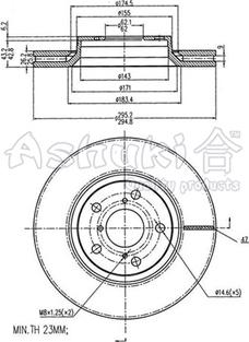 Ashuki 0990-0612 - Bremžu diski autospares.lv