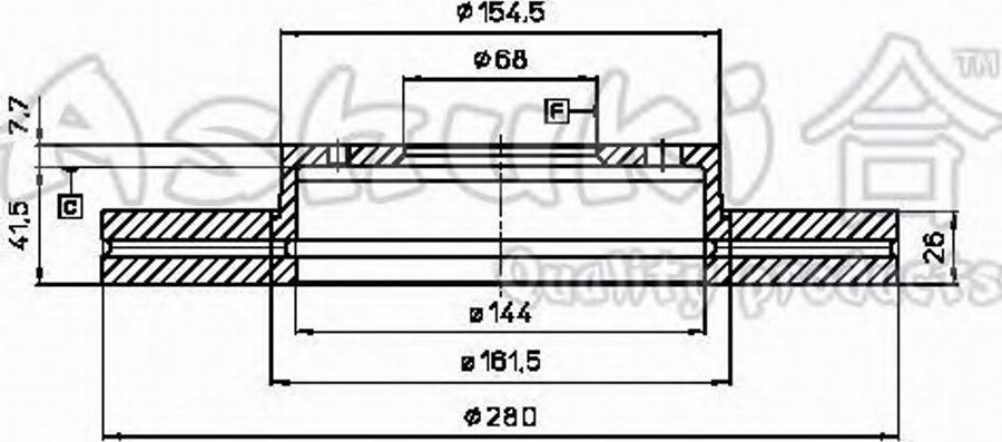 Ashuki 0990-0801 - Bremžu diski autospares.lv