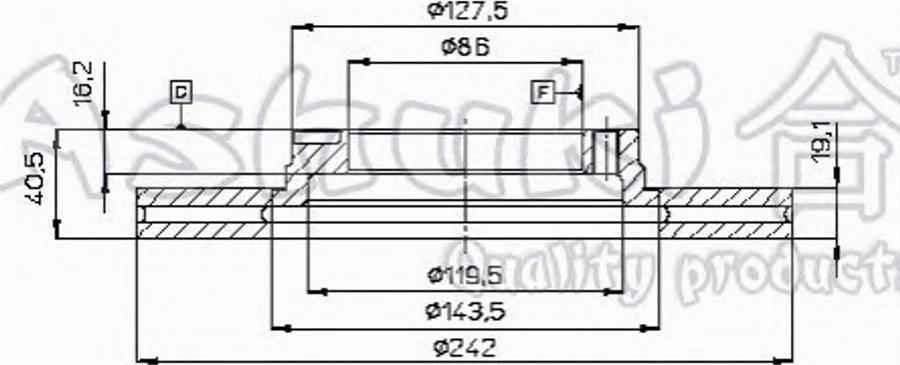 Ashuki 0990-1050 - Bremžu diski www.autospares.lv