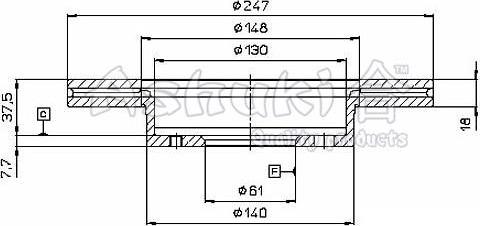 Ashuki 0990-2701 - Bremžu diski www.autospares.lv