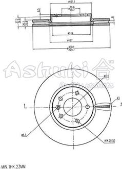 Ashuki 0990-7190 - Bremžu diski autospares.lv