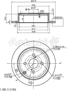 Ashuki 0993-4402 - Bremžu diski www.autospares.lv