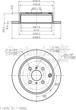 Ashuki 0993-6302 - Bremžu diski www.autospares.lv