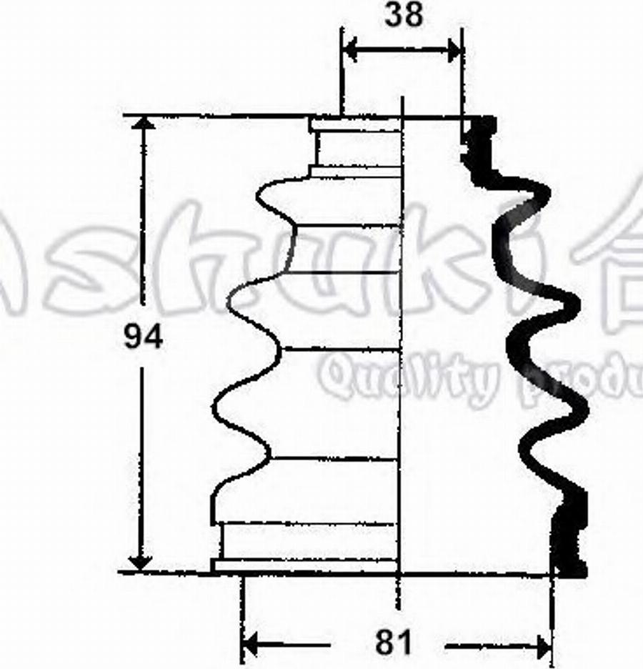 Ashuki 0858-6002 - Bellow, drive shaft www.autospares.lv