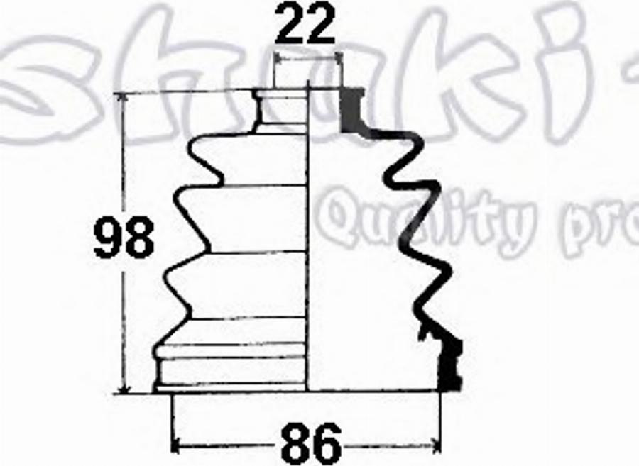 Ashuki 0858-2001 - Пыльник, приводной вал www.autospares.lv