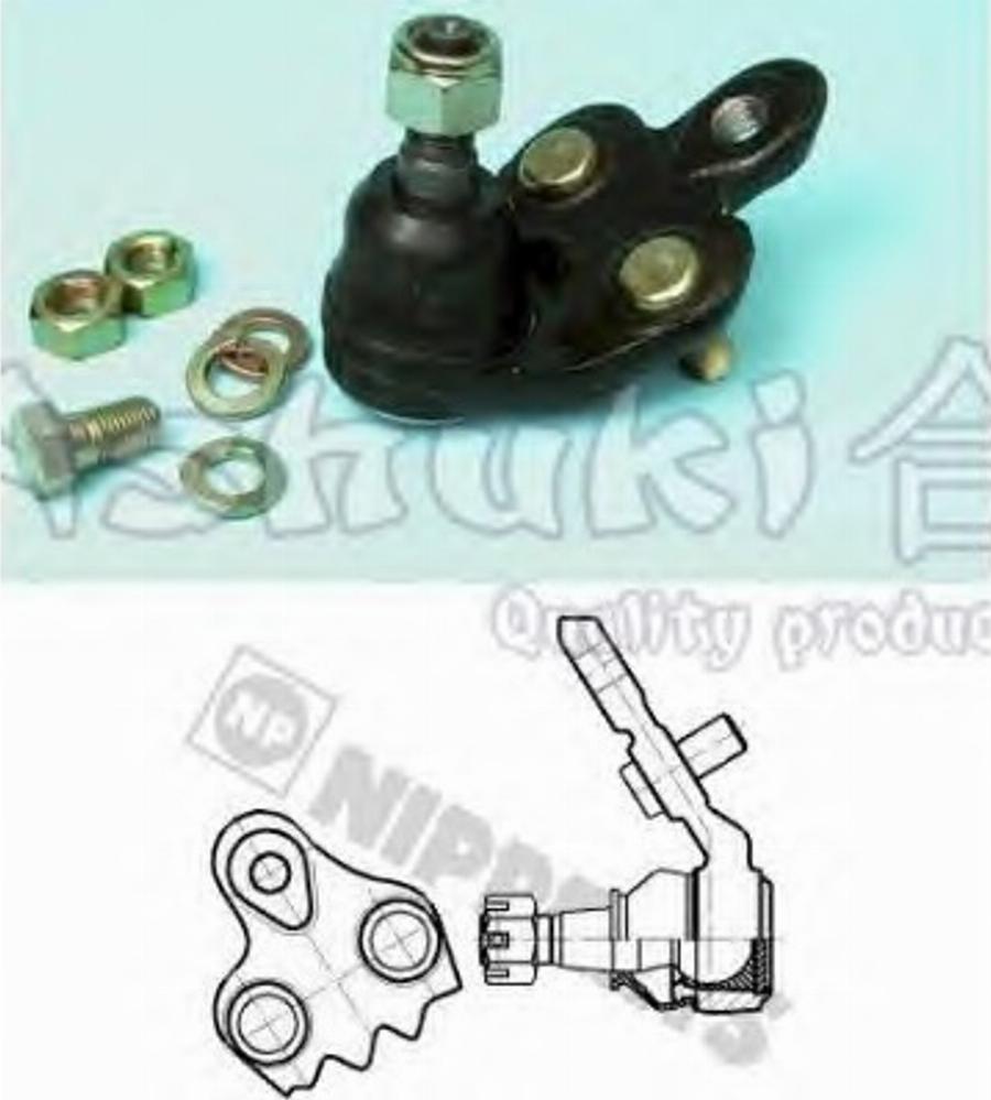 Ashuki 1461-0002 - Шаровая опора, несущий / направляющий шарнир www.autospares.lv