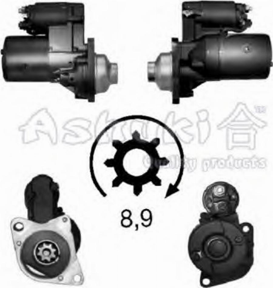 Ashuki 1563-2501 - Starteris autospares.lv