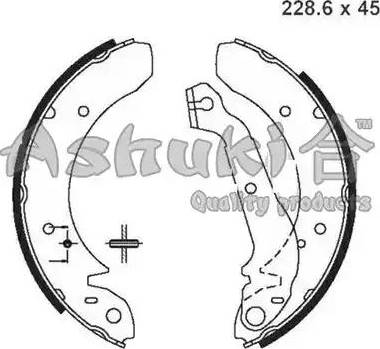 Ashuki 1050-4150 - Bremžu loku komplekts autospares.lv