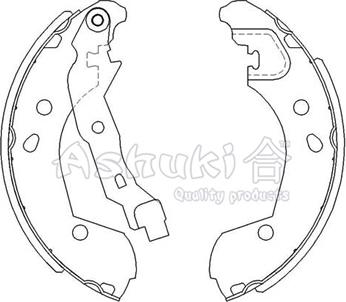 Ashuki 1050-5501 - Bremžu loku komplekts www.autospares.lv