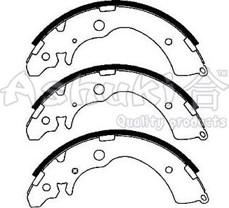 Ashuki 1050-0204 - Комплект тормозных колодок, барабанные www.autospares.lv