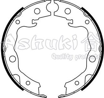 Ashuki 1050-7501 - Brake Shoe Set, parking brake www.autospares.lv