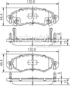 Ashuki 1080-5208 - Brake Pad Set, disc brake www.autospares.lv