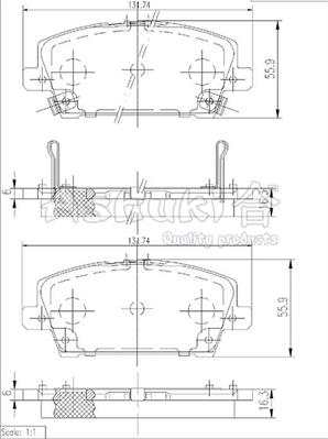 Ashuki 1080-6504 - Bremžu uzliku kompl., Disku bremzes www.autospares.lv