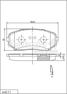 Ashuki 1080-0703 - Brake Pad Set, disc brake www.autospares.lv