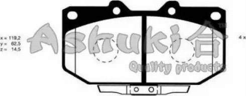 Ashuki 1080-8501 - Brake Pad Set, disc brake www.autospares.lv