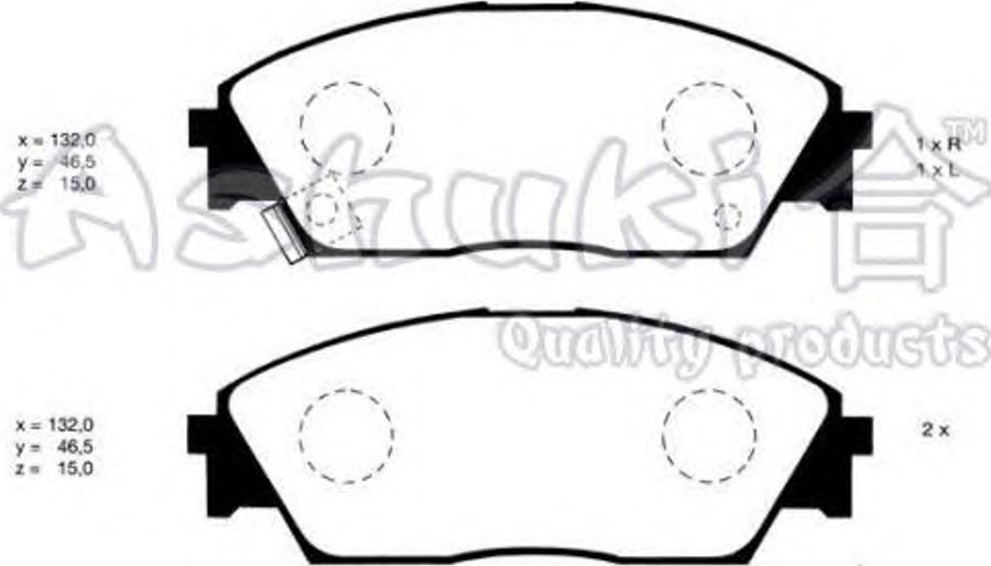 Ashuki 10803204 - Brake Pad Set, disc brake www.autospares.lv