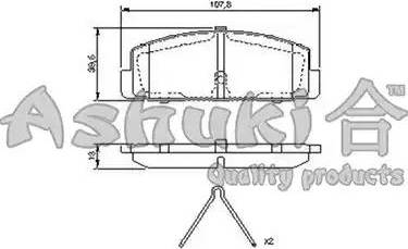 Ashuki 1083-9103 - Bremžu uzliku kompl., Disku bremzes www.autospares.lv