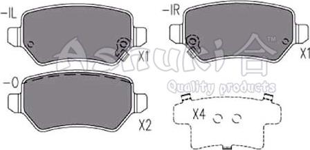 Ashuki 1083-0130 - Brake Pad Set, disc brake www.autospares.lv