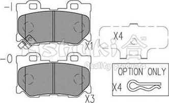 Ashuki 1083-3501 - Bremžu uzliku kompl., Disku bremzes www.autospares.lv